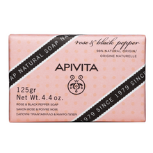 Load image into Gallery viewer, Apivita Rose &amp; Black Pepper Soap 125G
