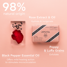 Load image into Gallery viewer, Apivita Rose &amp; Black Pepper Soap 125G
