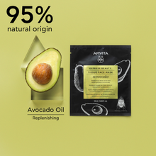 Load image into Gallery viewer, Apivita Tissue Face Mask- Avocado Moisturizing &amp; Soothing 10ml
