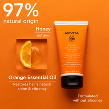 Load image into Gallery viewer, Apivita Shine &amp; Revitalising Conditioner, Orange &amp; Honey 150ml
