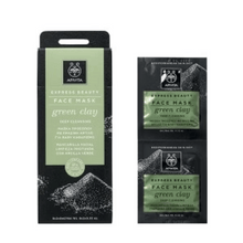 Load image into Gallery viewer, Apivita Express Face Mask Green Clay 2X8ml
