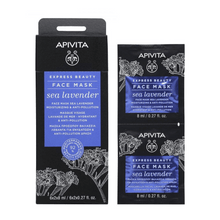 Load image into Gallery viewer, Apivita Sea Lavender Moisturizing &amp; Anti-Pollution Mask 2X8ml
